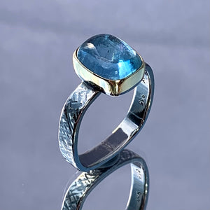 “Skylight Captured” - Aquamarine Ring