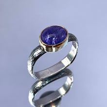 Load image into Gallery viewer, “Tanza Tonight # 3” - Tanzanite Cabochon Ring
