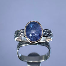 Load image into Gallery viewer, “Tanza Tonight #1” - Tanzanite Cabochon Ring
