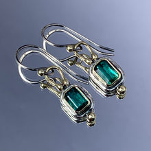 Load image into Gallery viewer, “Teal Elegance” Indicolite Tourmaline Earrings
