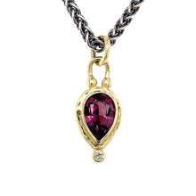 Load image into Gallery viewer, “Chateau Bordeaux” - Purple-Pink Spinel &amp; Diamond 14K Gold Pendant
