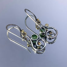 Load image into Gallery viewer, “Morning Dewdrops” - Green Tourmaline Earrings
