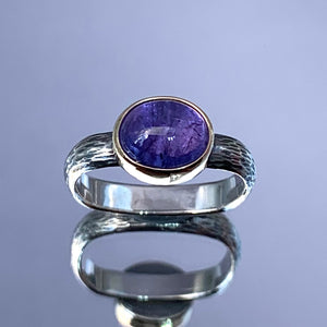 “Tanza Tonight # 3” - Tanzanite Cabochon Ring