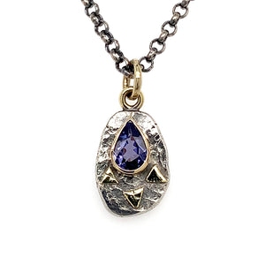 “Radiant” - Tanzanite 14K Gold & Silver Pendant