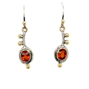 “Lava Droplets” Spessartite Garnet Earrings