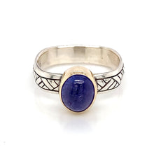 Load image into Gallery viewer, “Tanza Tonight #2” - Tanzanite Cabochon Ring
