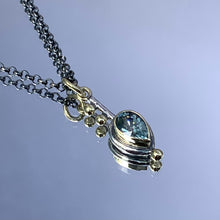 Load image into Gallery viewer, “Cupid’s Arrow” - Blue Zircon Pendant
