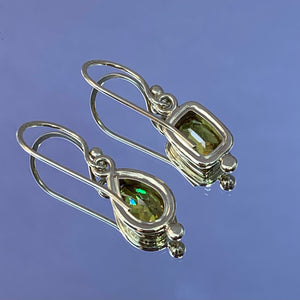 “Sphenetastic Olive Rainbows” - Sphene Earrings