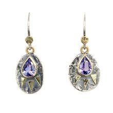 Load image into Gallery viewer, “Radiant” - Tanzanite 14K Gold &amp; Silver Earrings
