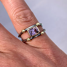 Load image into Gallery viewer, “Two-gether” - Purple Spinel Ring
