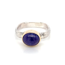 Load image into Gallery viewer, “Tanza Tonight # 3” - Tanzanite Cabochon Ring
