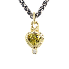 Load image into Gallery viewer, Mali Garnet &amp; Diamond 14K Gold Pendant
