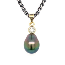 Load image into Gallery viewer, “Island Elegance” - Fijian Pearl &amp; Diamond Pendant
