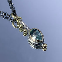 Load image into Gallery viewer, “Cupid’s Arrow” - Blue Zircon Pendant
