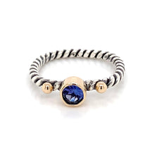 Load image into Gallery viewer, “Well Ma’am, She Gonna Twist My Blues” - Tanzanite 14K Gold &amp; Silver Ring
