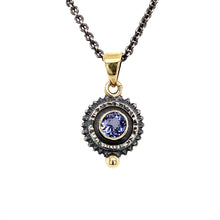 Load and play video in Gallery viewer, “She’s Getting Into High Gear” - Tanzanite 14K Gold &amp; Silver Pendant
