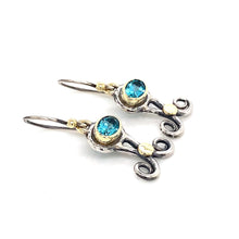 Load and play video in Gallery viewer, “Mermaid Tails” - Neon Blue Apatite Earrings
