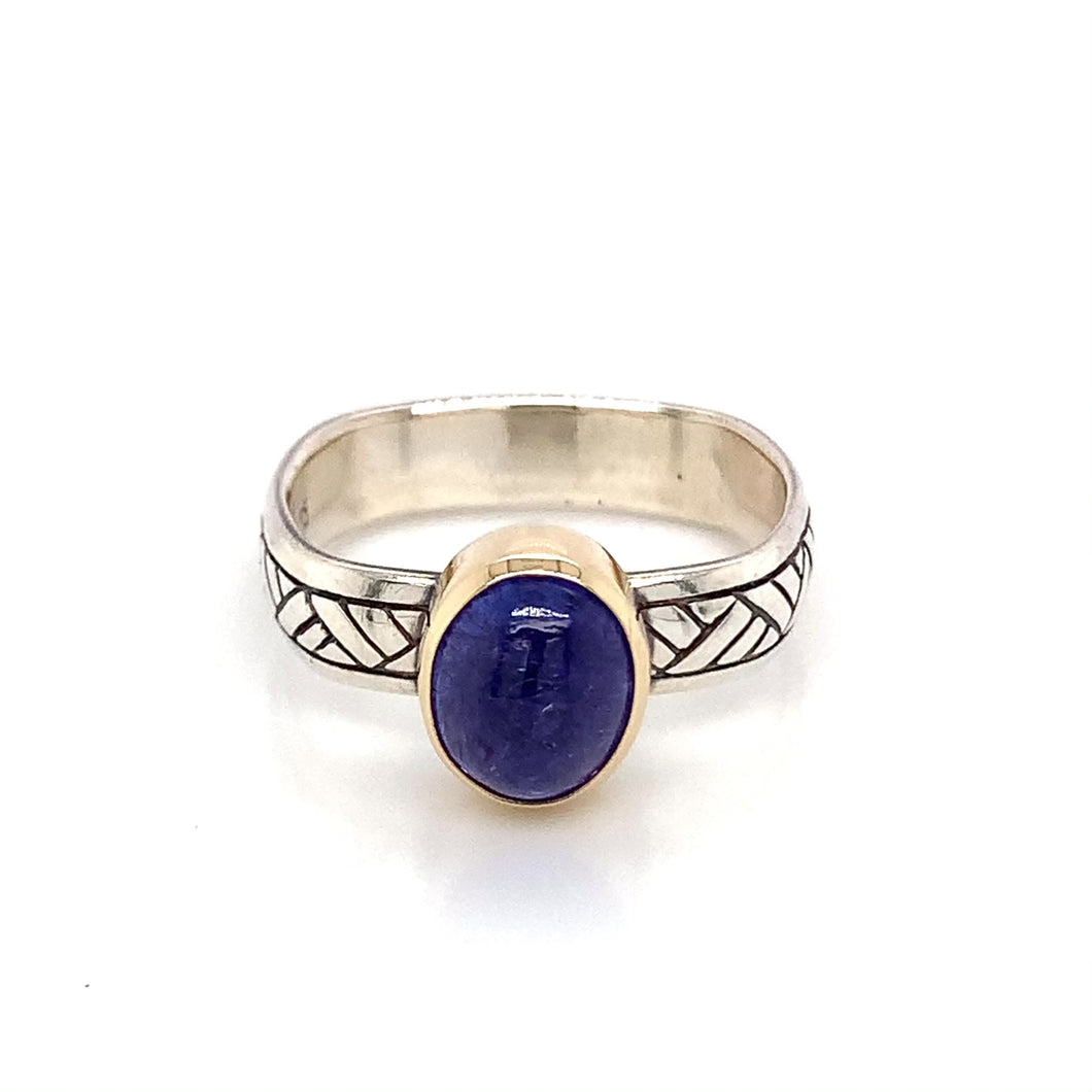 “Tanza Tonight #2” - Tanzanite Cabochon Ring