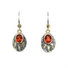 Load and play video in Gallery viewer, “Radiant” - Spessartite Garnet 14K Gold &amp; Silver Earrings
