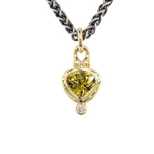 Load and play video in Gallery viewer, Mali Garnet &amp; Diamond 14K Gold Pendant
