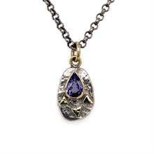 Load and play video in Gallery viewer, “Radiant” - Tanzanite 14K Gold &amp; Silver Pendant
