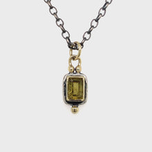 Load and play video in Gallery viewer, “Mysterious Mali Magic” - Mali Garnet 14K Gold &amp; Silver Pendant
