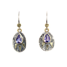 Load and play video in Gallery viewer, “Radiant” - Tanzanite 14K Gold &amp; Silver Earrings
